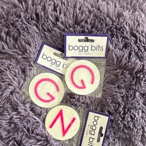 Lot of BOGG BAG Bogg Bits White with Hot Pink Letters, G, G, N